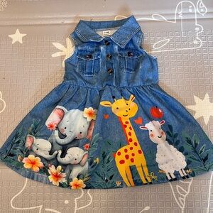 Animal Print Dress for Kids 12-18 months